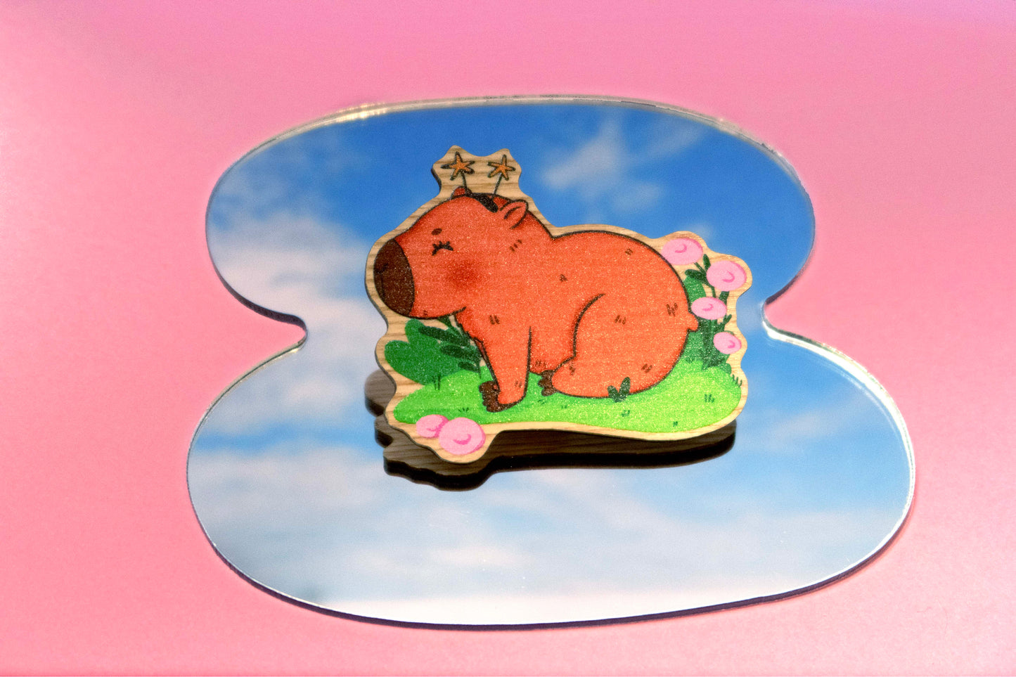 Capybara Wooden Pin