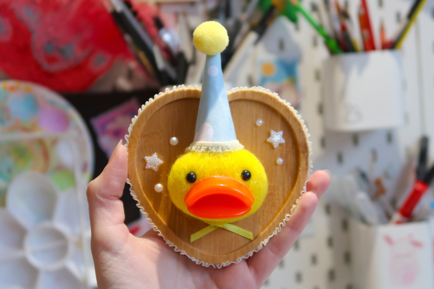 Handmade Duck Needle Felted Animal Wall Art