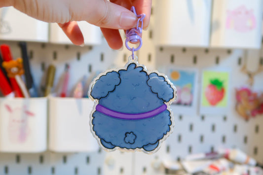 Round Dog Keyring