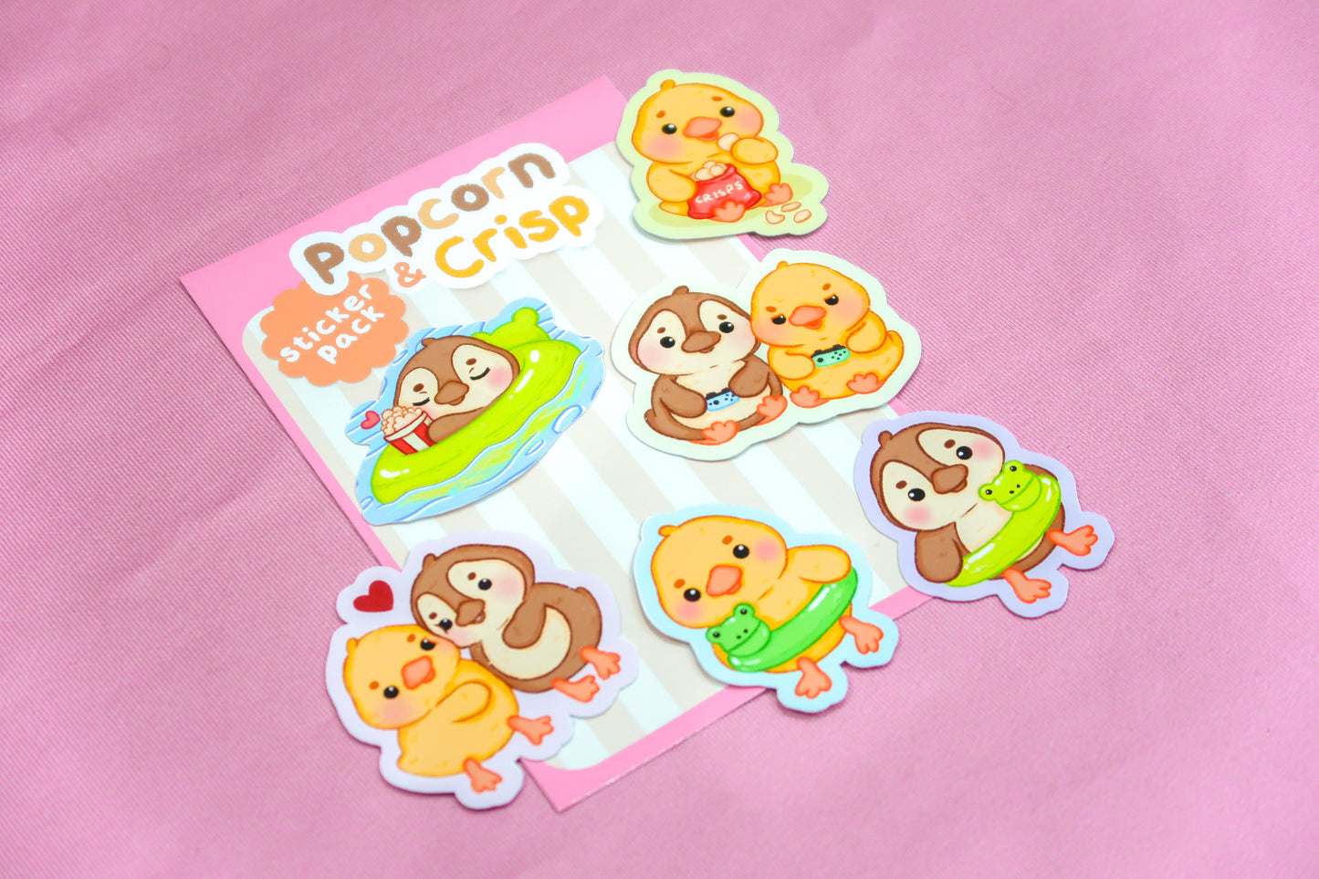 Popcorn & Crisp Ducks Sticker Set