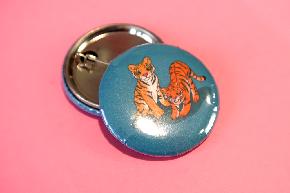 Tiger Button Badge