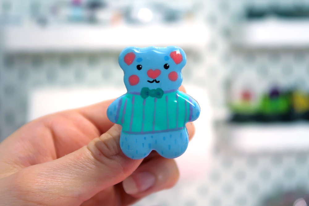 Handmade Clay Bear Badge Mystery Box Surprise