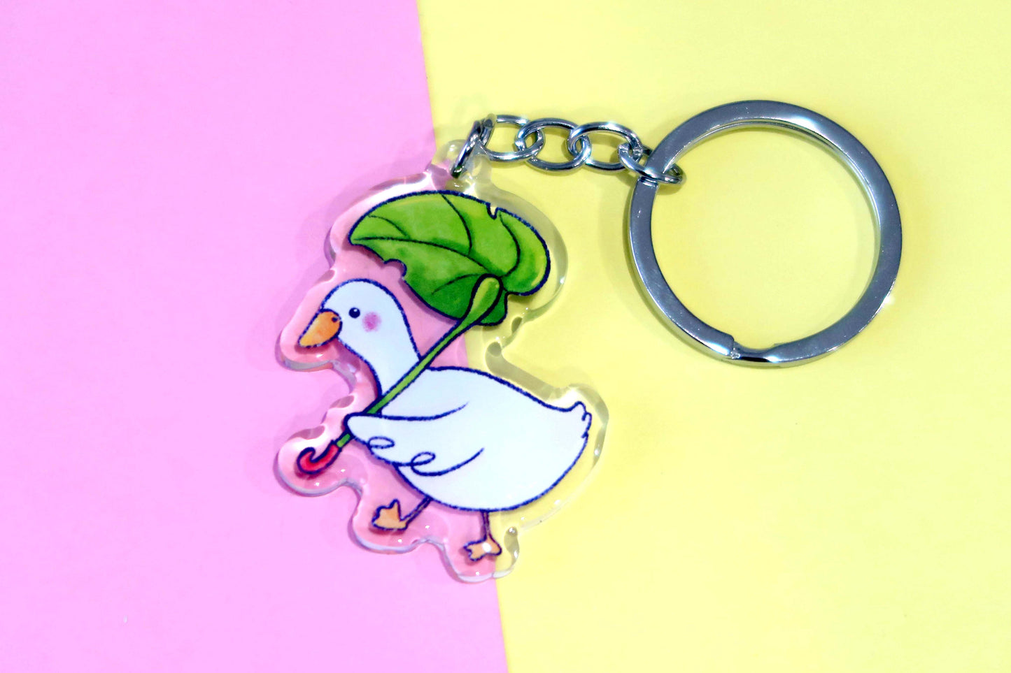 Duck acrylic keyring