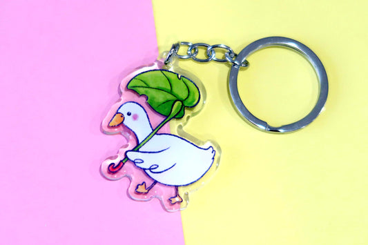 Duck acrylic keyring