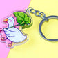 Duck acrylic keyring