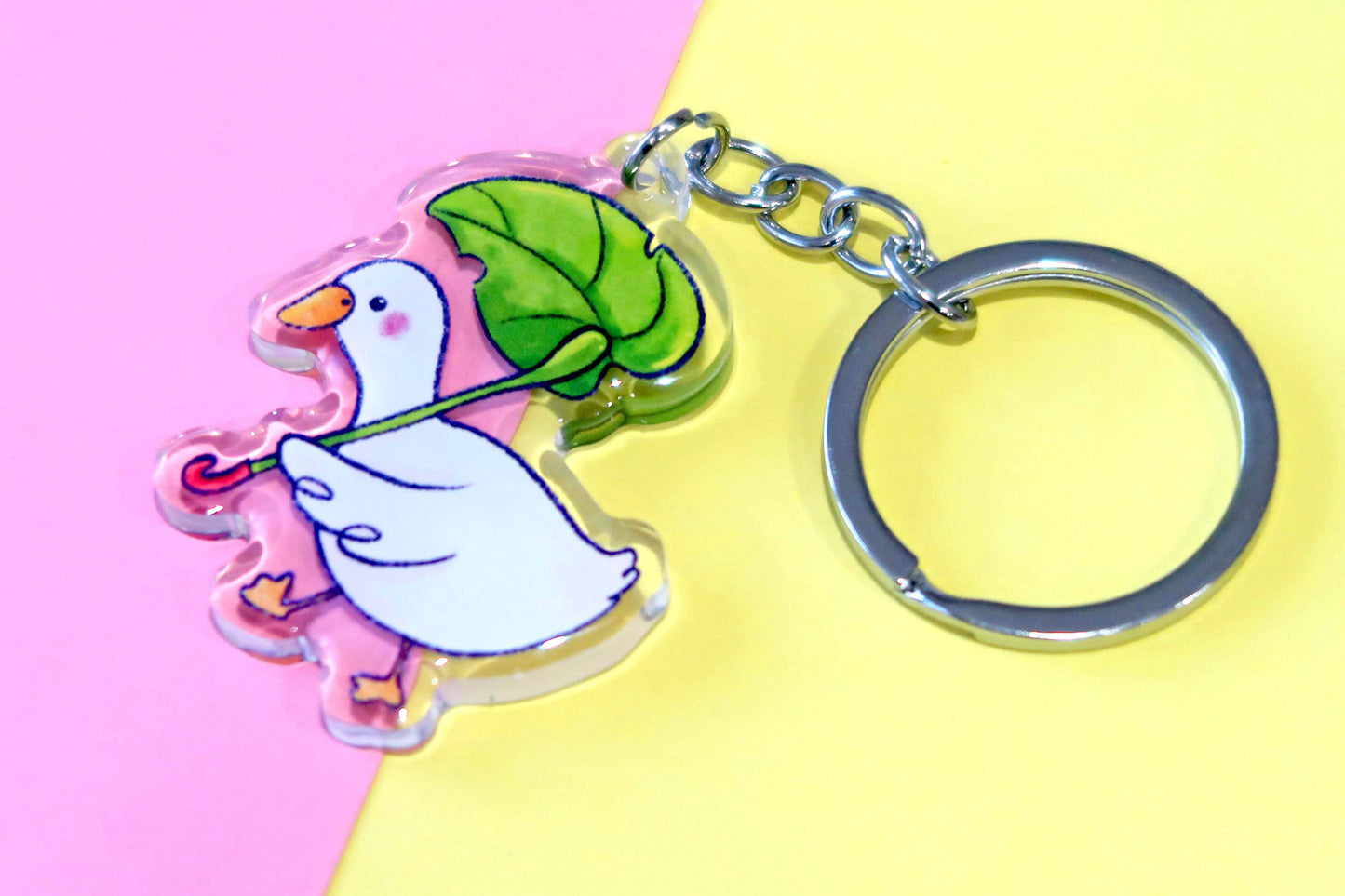 Duck acrylic keyring