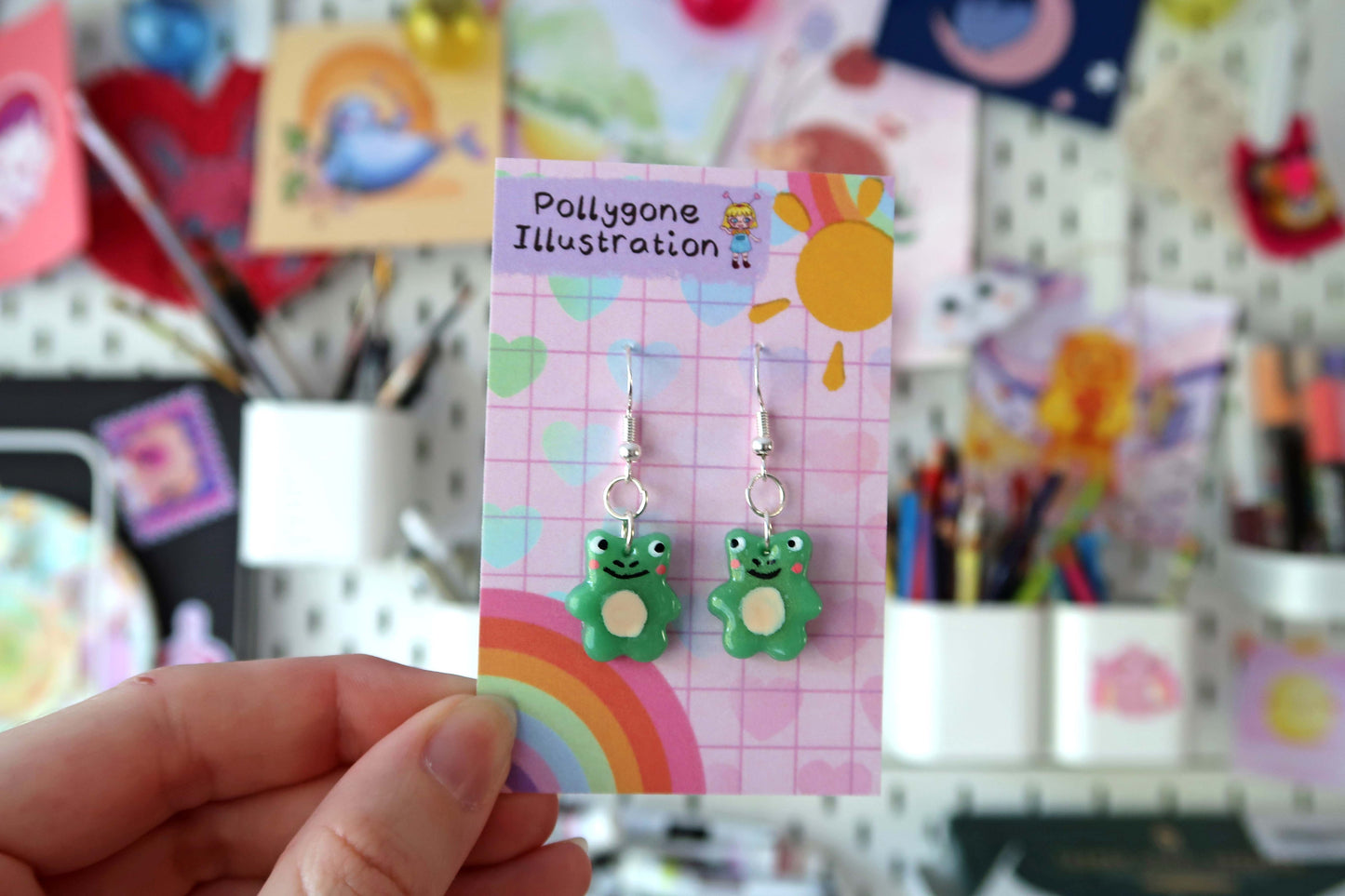 Kawaii Friends Dangly Earrings - Frog, Fox or Tiger
