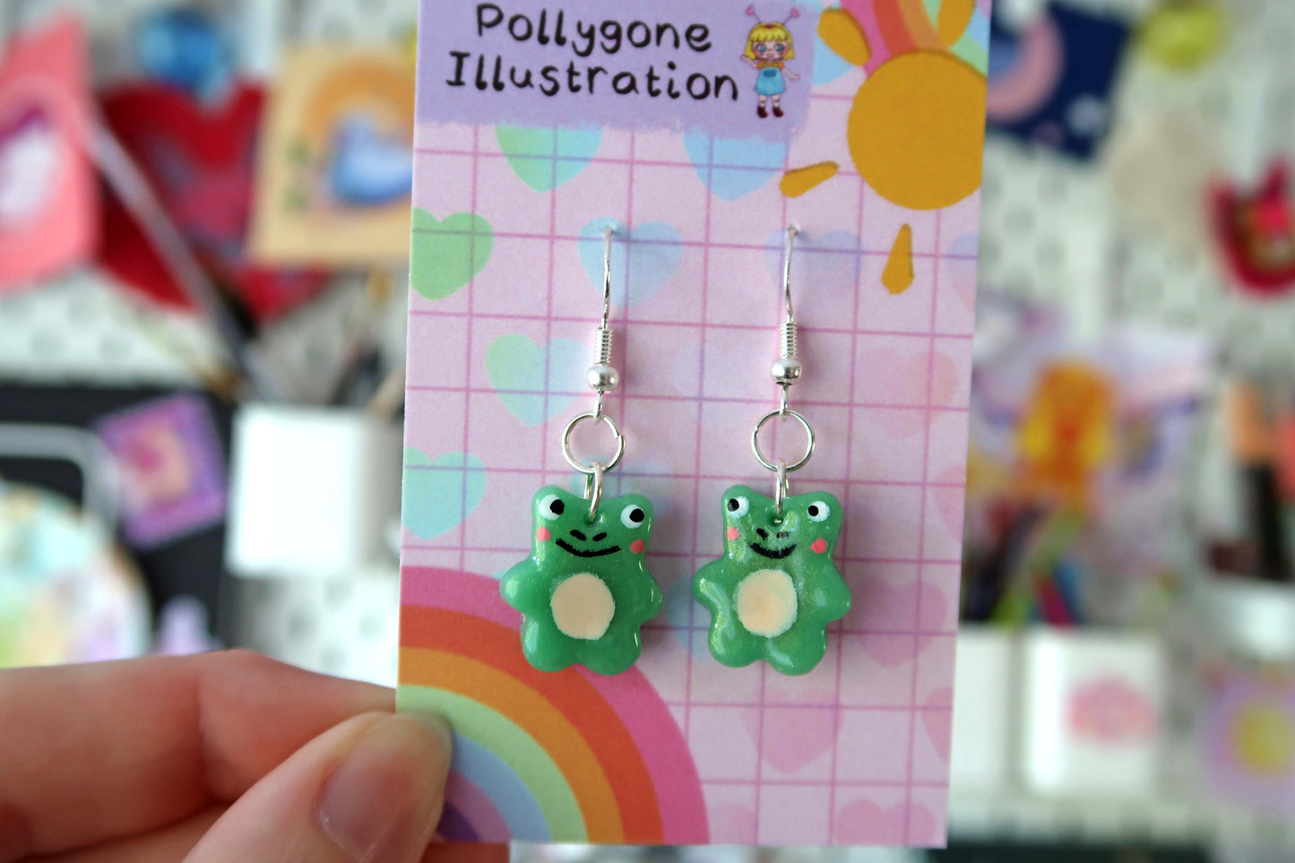 Kawaii Friends Dangly Earrings - Frog, Fox or Tiger