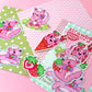 Strawberry Skunk Sticker Set (Pack of 5)