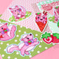 Strawberry Skunk Sticker Set (Pack of 5)