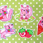 Strawberry Skunk Sticker Set (Pack of 5)