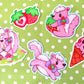 Strawberry Skunk Sticker Set (Pack of 5)