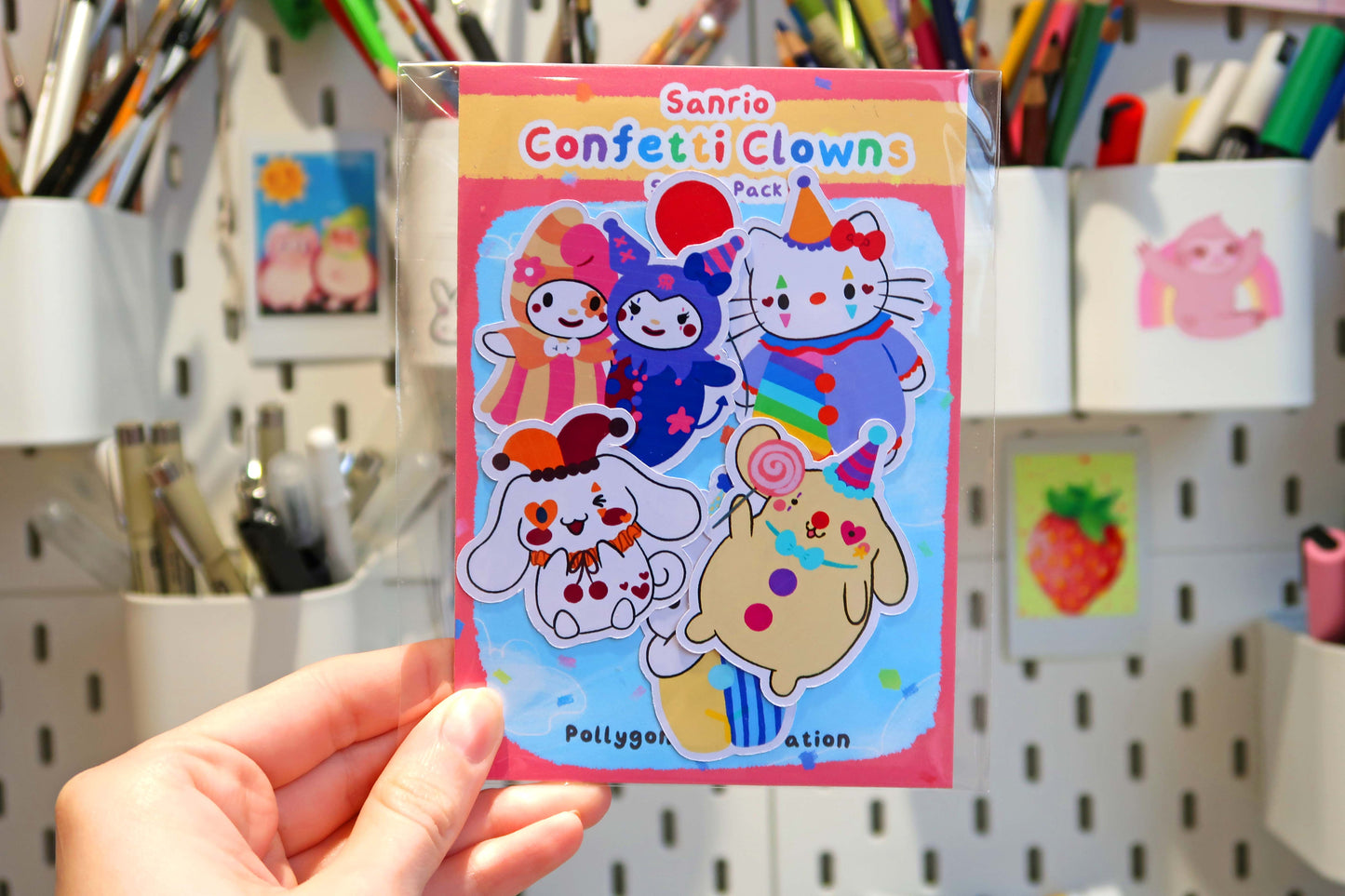 Sanrio Confetti Clowns Sticker Set (Pack of 5)