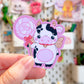 Sweet Pink Cow Sticker