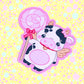 Sweet Pink Cow Sticker