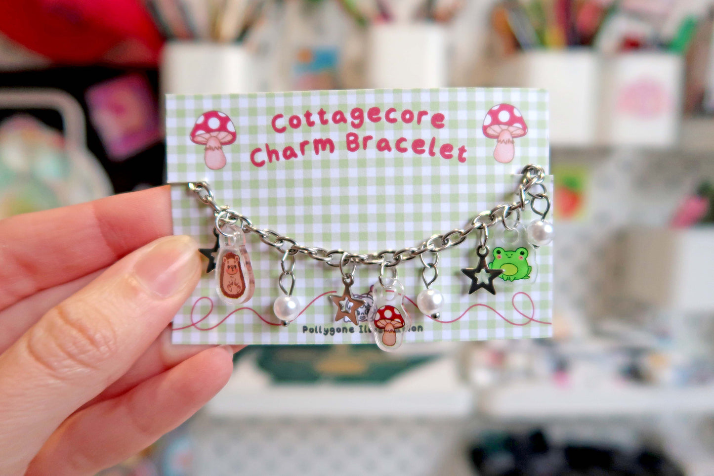 Cottage Core Acrylic Charm Bracelet