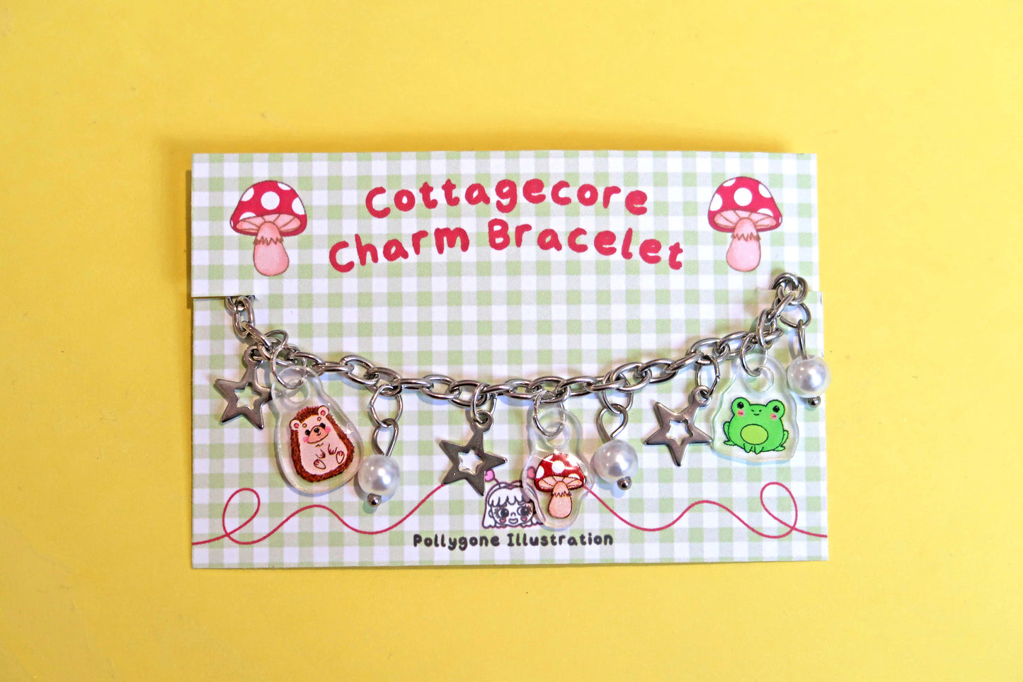 Cottage Core Acrylic Charm Bracelet