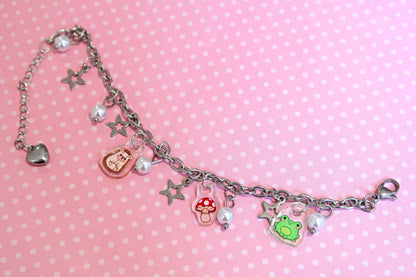 Cottage Core Acrylic Charm Bracelet