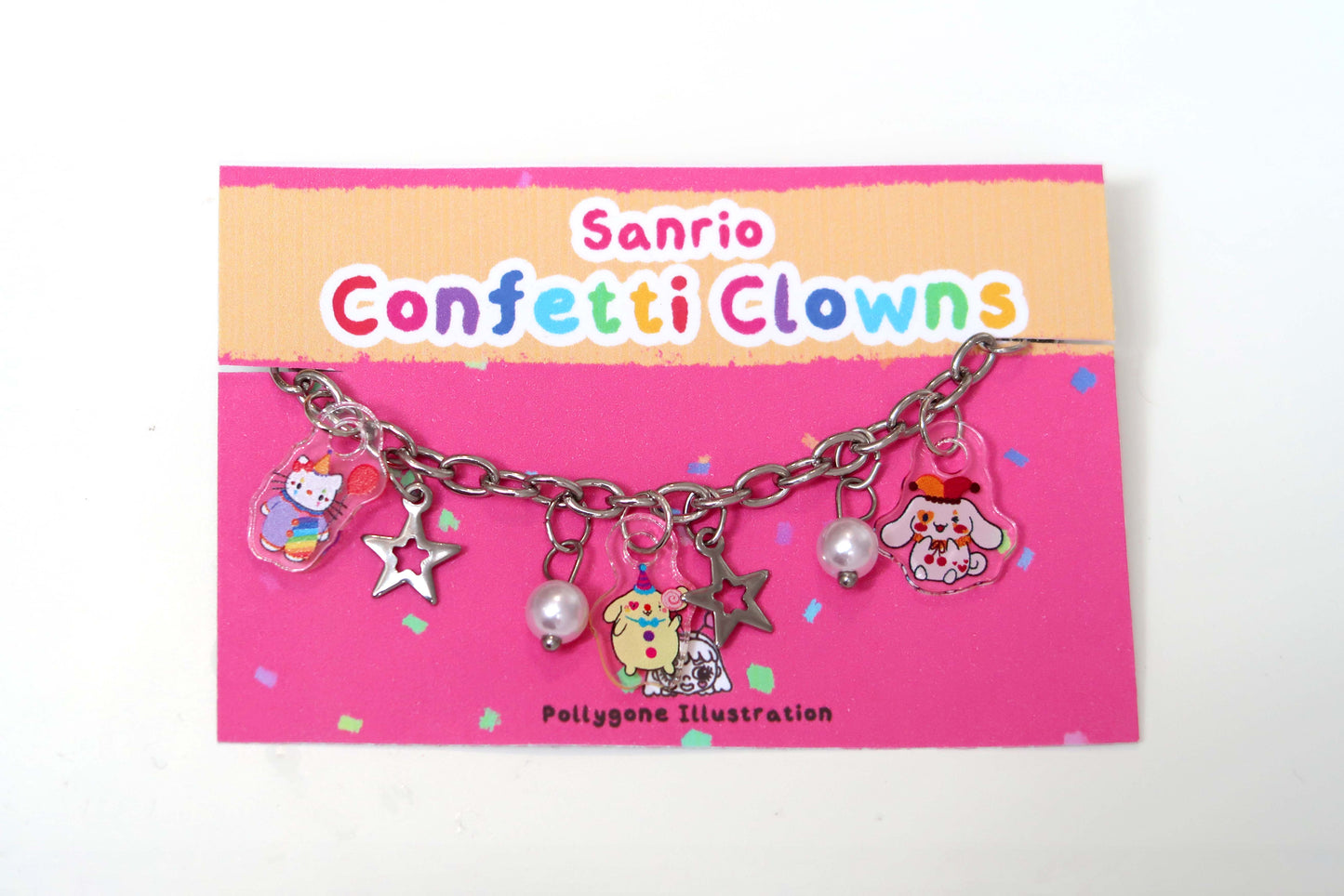 Sanrio Confetti Clown Acrylic Charm Bracelet