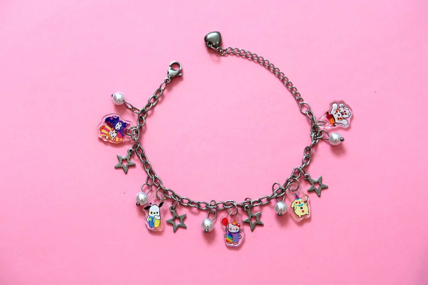 Sanrio Confetti Clown Acrylic Charm Bracelet
