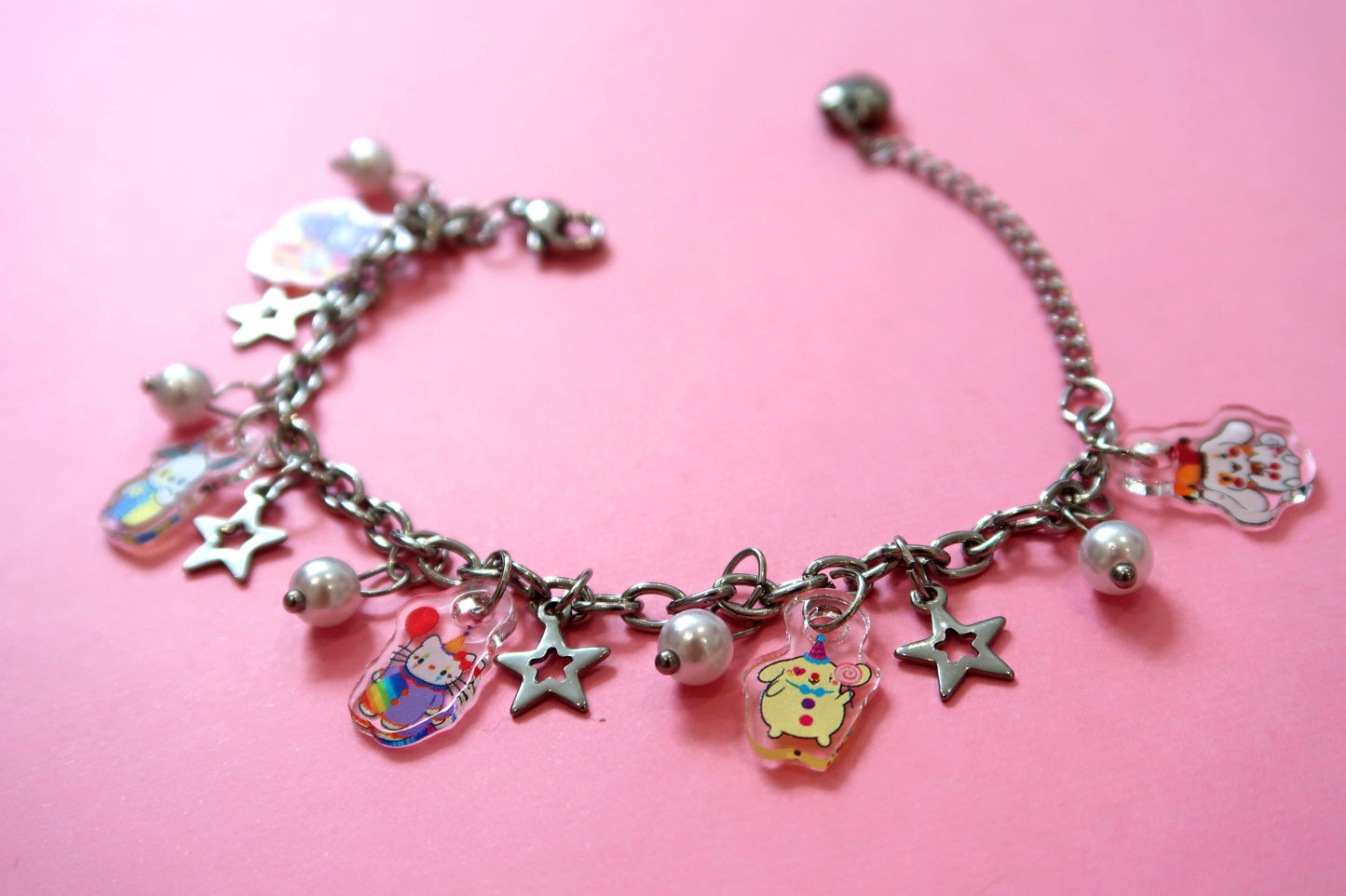 Sanrio Confetti Clown Acrylic Charm Bracelet