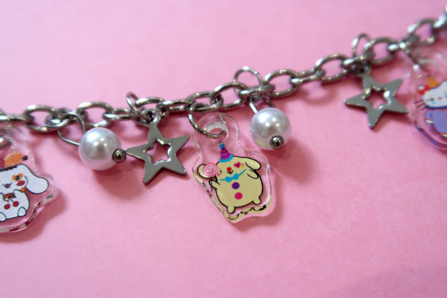 Sanrio Confetti Clown Acrylic Charm Bracelet