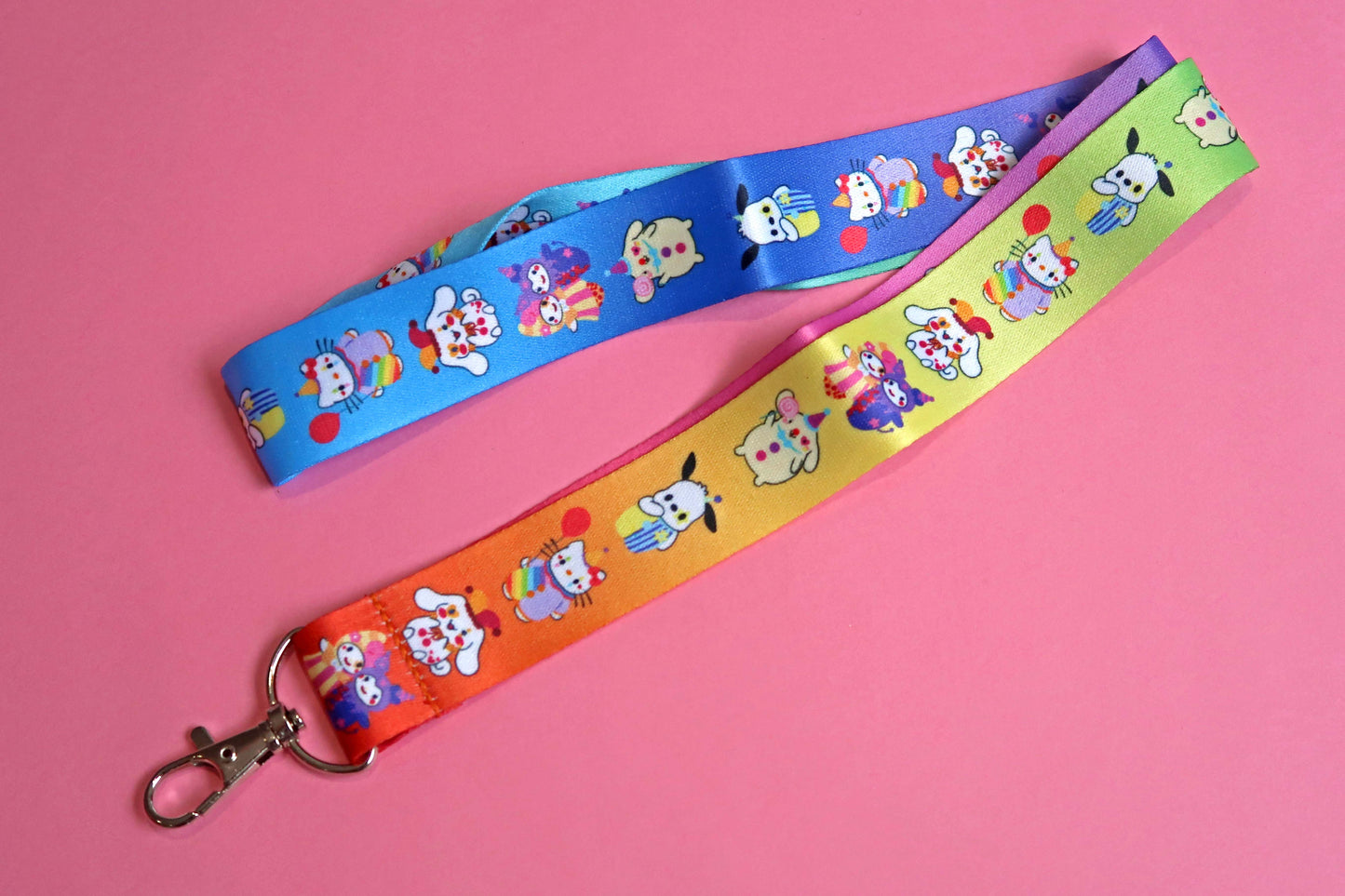Sanrio Confetti Clown Rainbow Lanyard