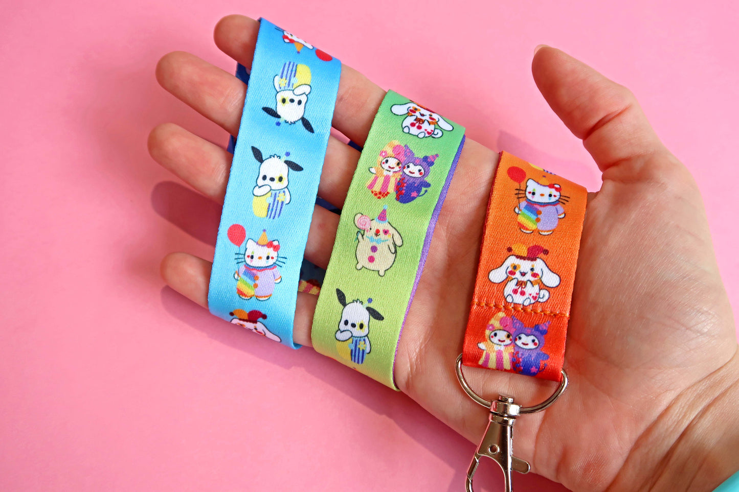 Sanrio Confetti Clown Rainbow Lanyard