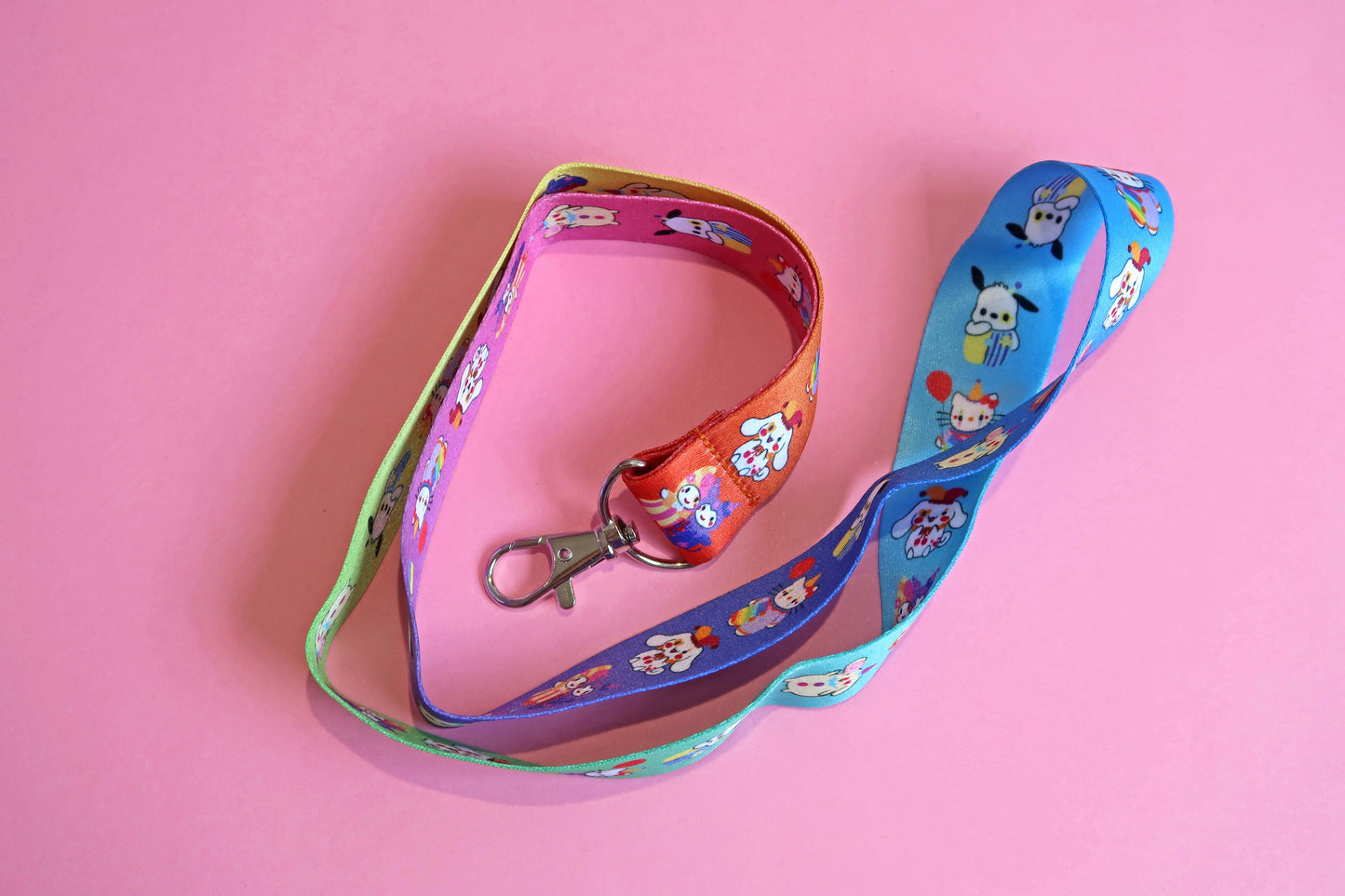 Sanrio Confetti Clown Rainbow Lanyard