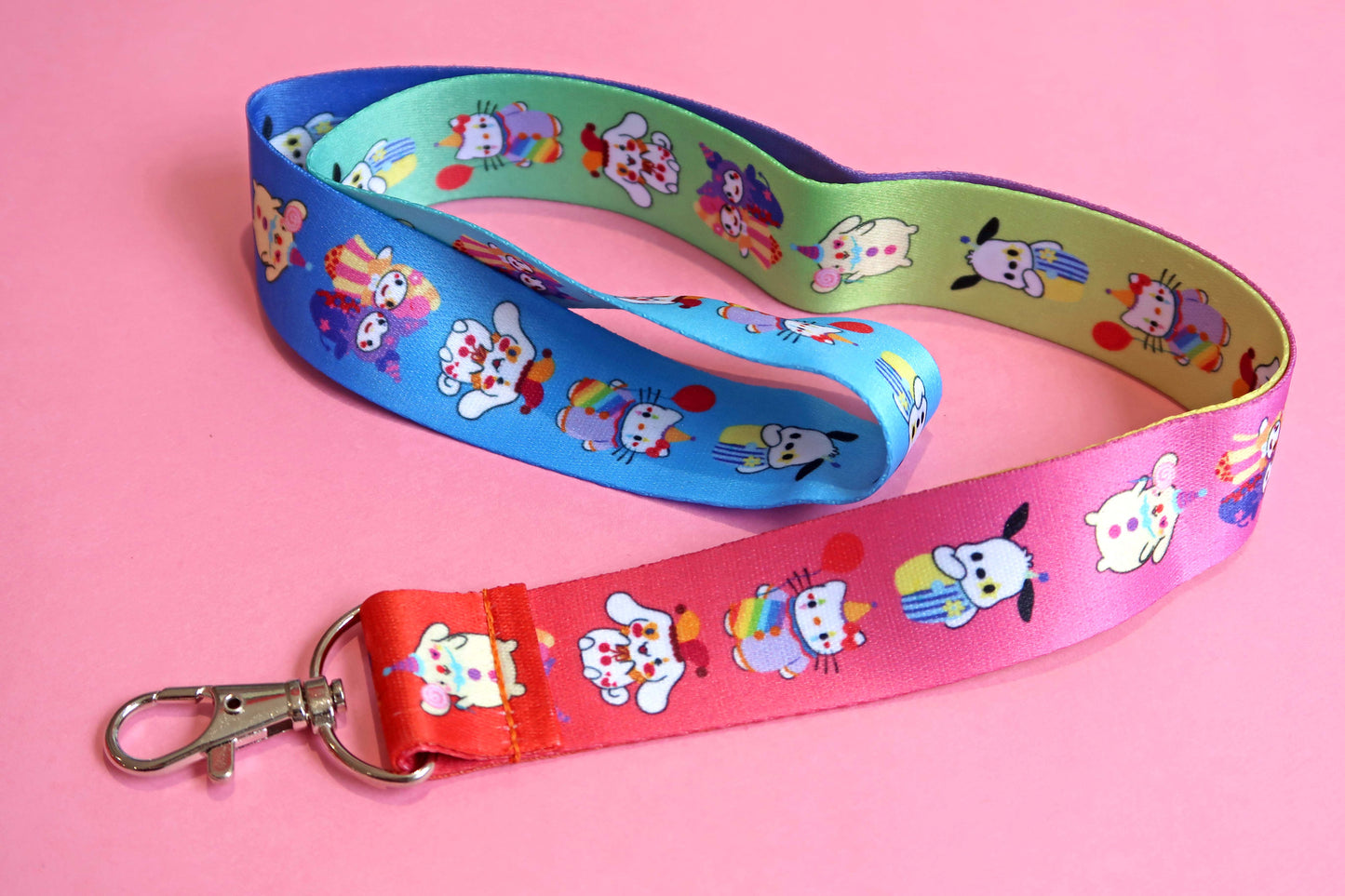 Sanrio Confetti Clown Rainbow Lanyard