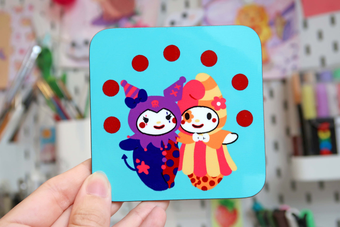 Sanrio Confetti Clown Coasters