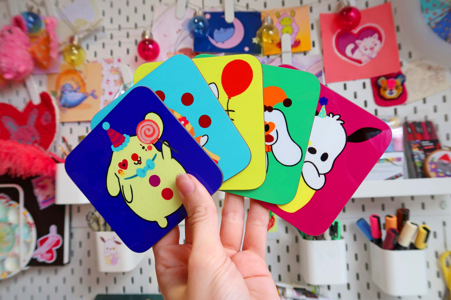 Sanrio Confetti Clown Coasters