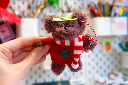 Moru Doll Bear and Bunny Christmas Decorations