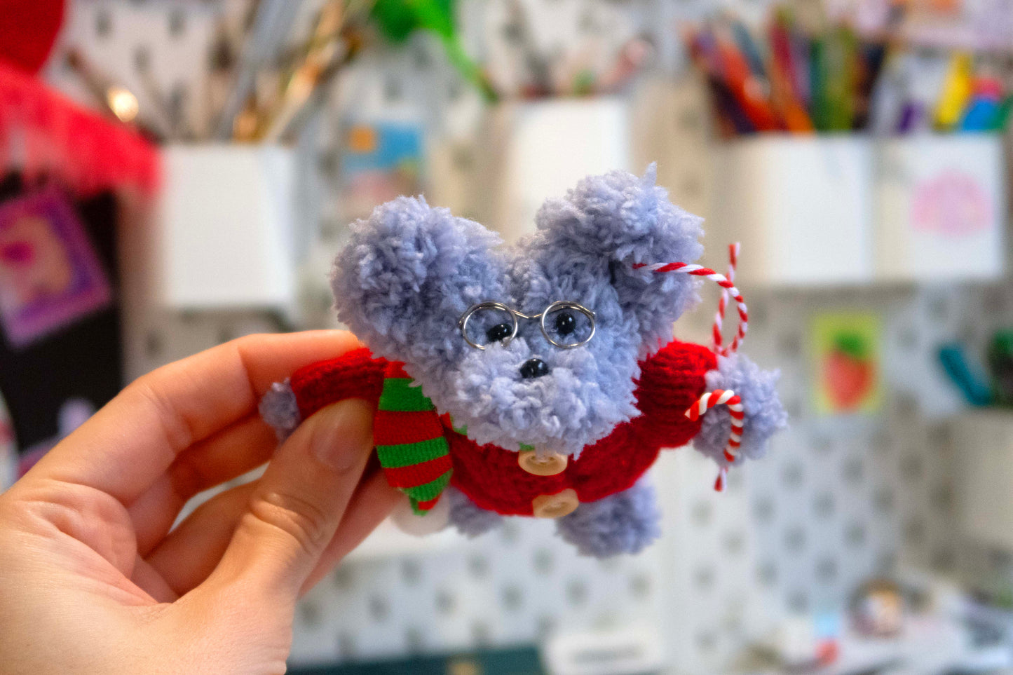 Moru Doll Bear and Bunny Christmas Decorations