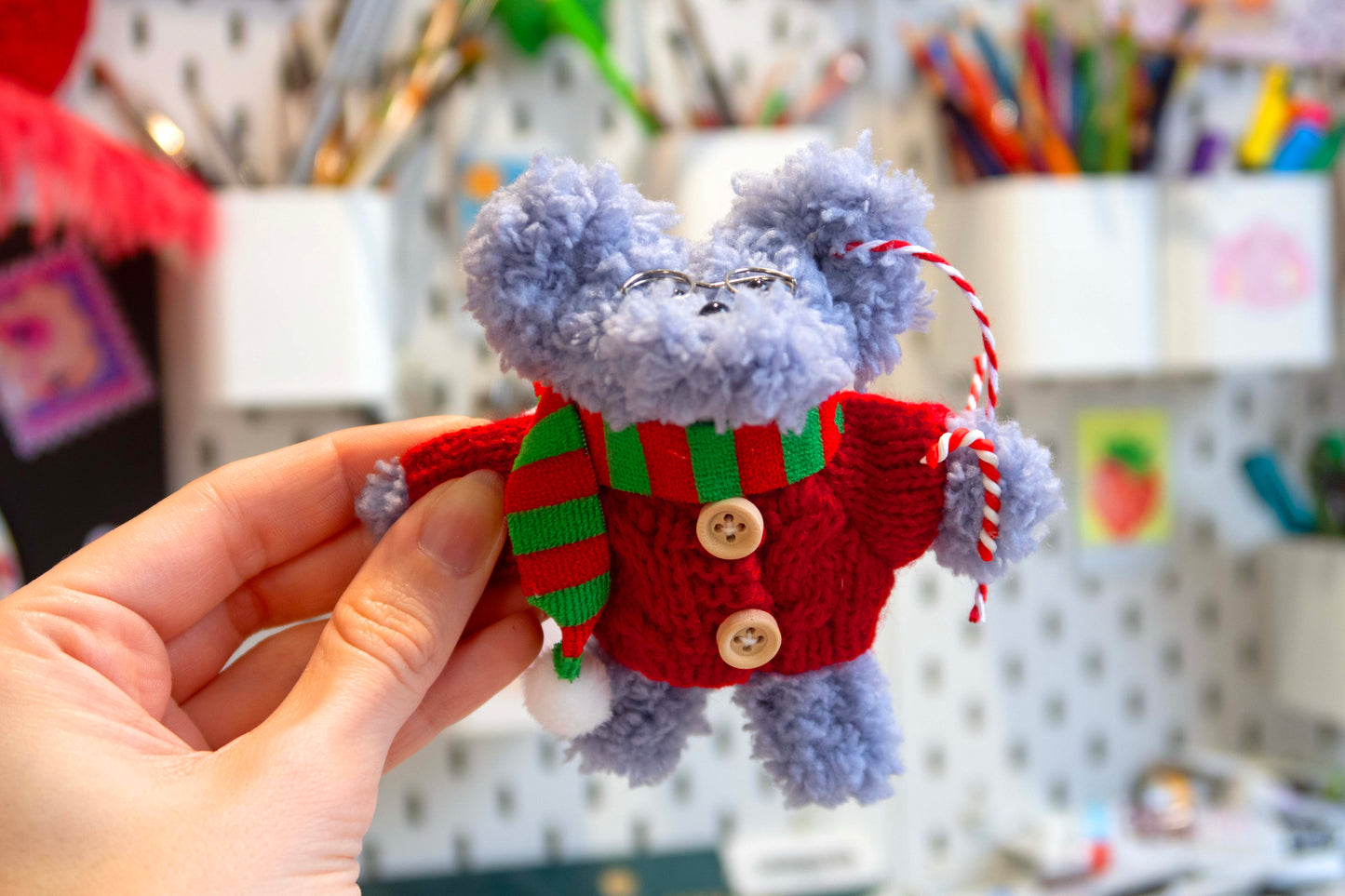 Moru Doll Bear and Bunny Christmas Decorations