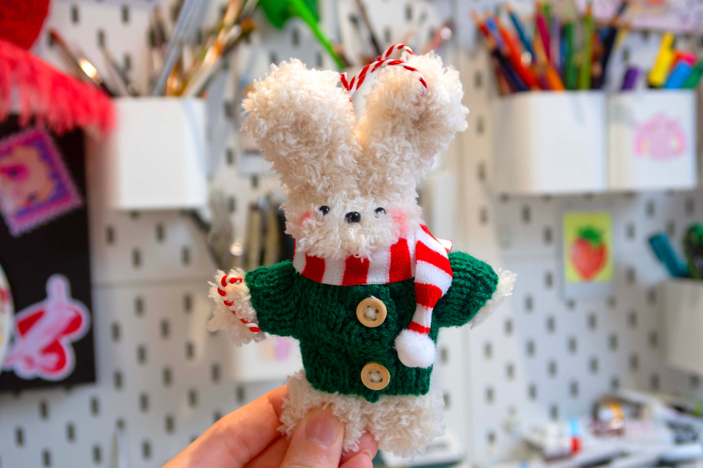 Moru Doll Bear and Bunny Christmas Decorations