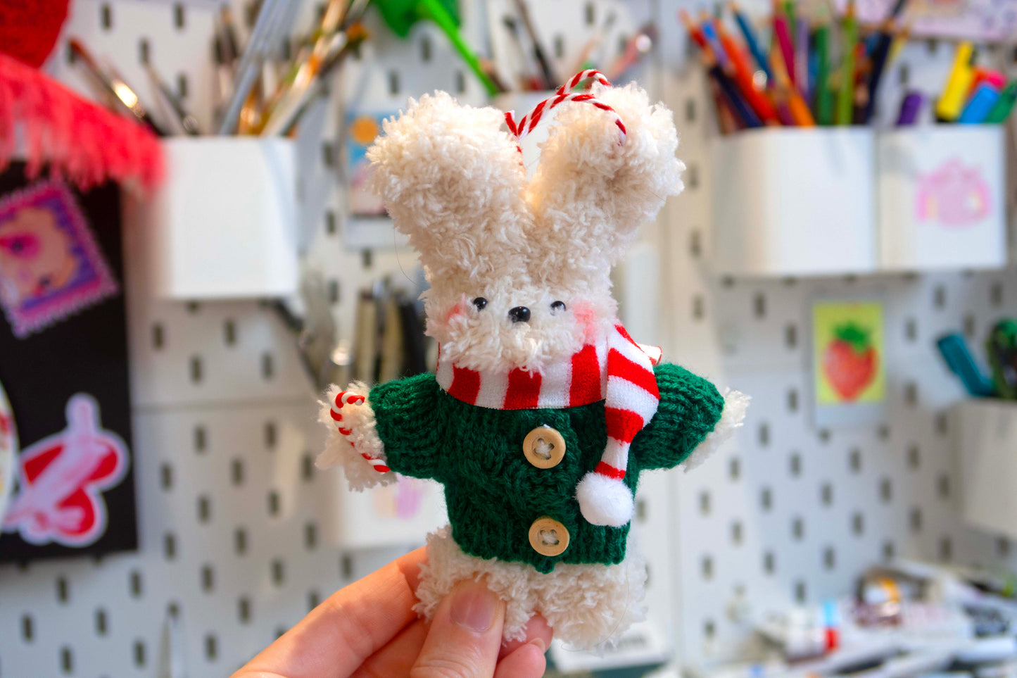 Moru Doll Bear and Bunny Christmas Decorations