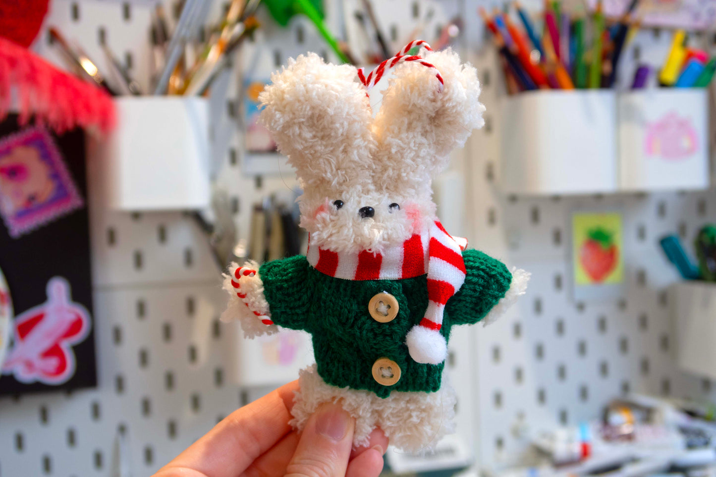 Moru Doll Bear and Bunny Christmas Decorations