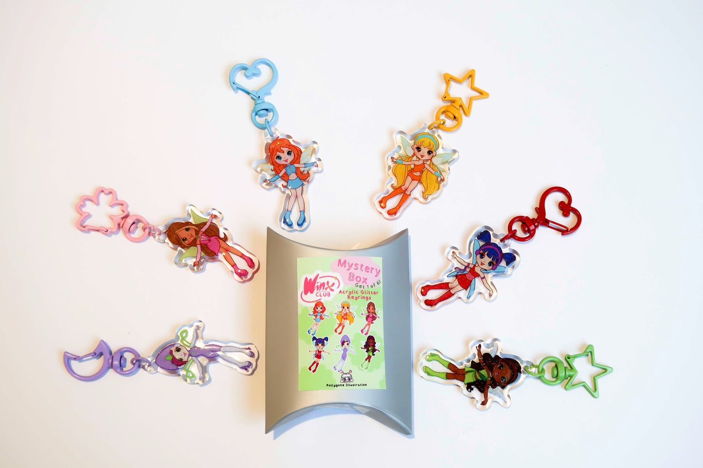 Winx Club Mystery Box Acrylic Keyrings Surprise