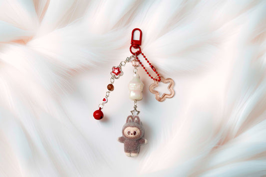 Labubu Cola Beaded Keyring
