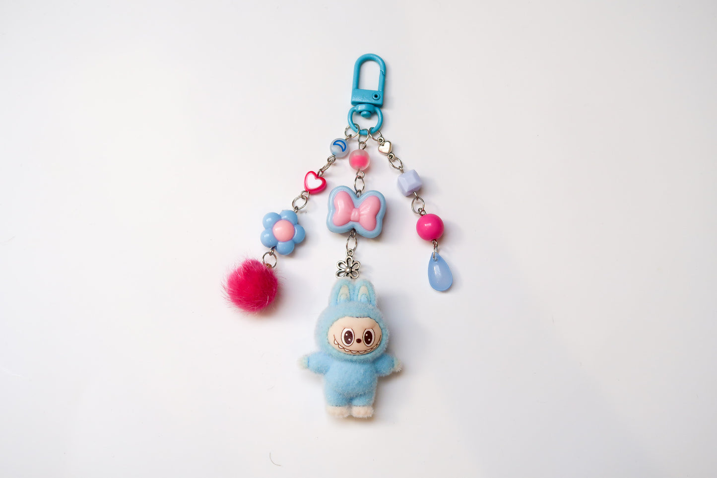 Labubu Bow Beaded Keyring