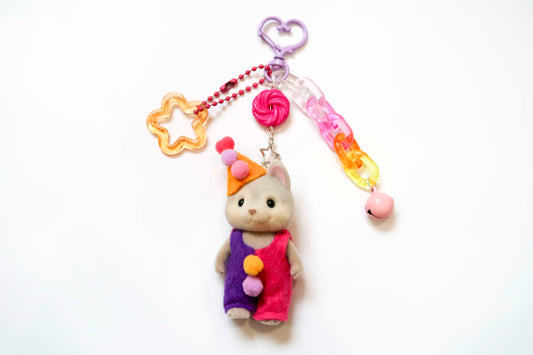Clown Husky Dog Child - Sylvanian Families Keyring