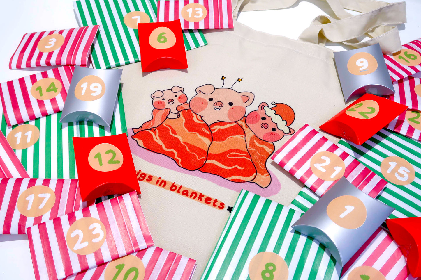 Preorder - Kawaii Advent Calendar – 24 Gifts + Exclusive Pigs in Blankets Tote Bag