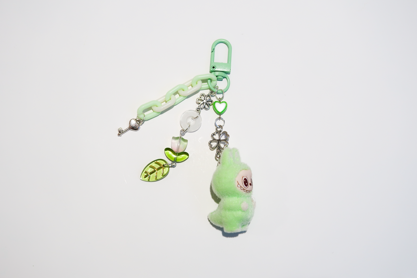 Labubu Green Beaded Keyring