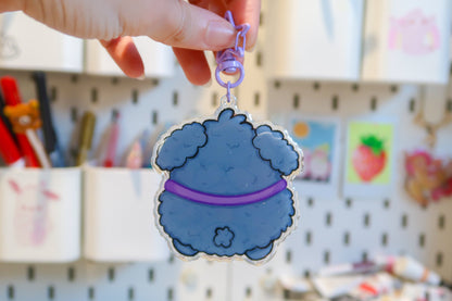 Round Dog Keyring