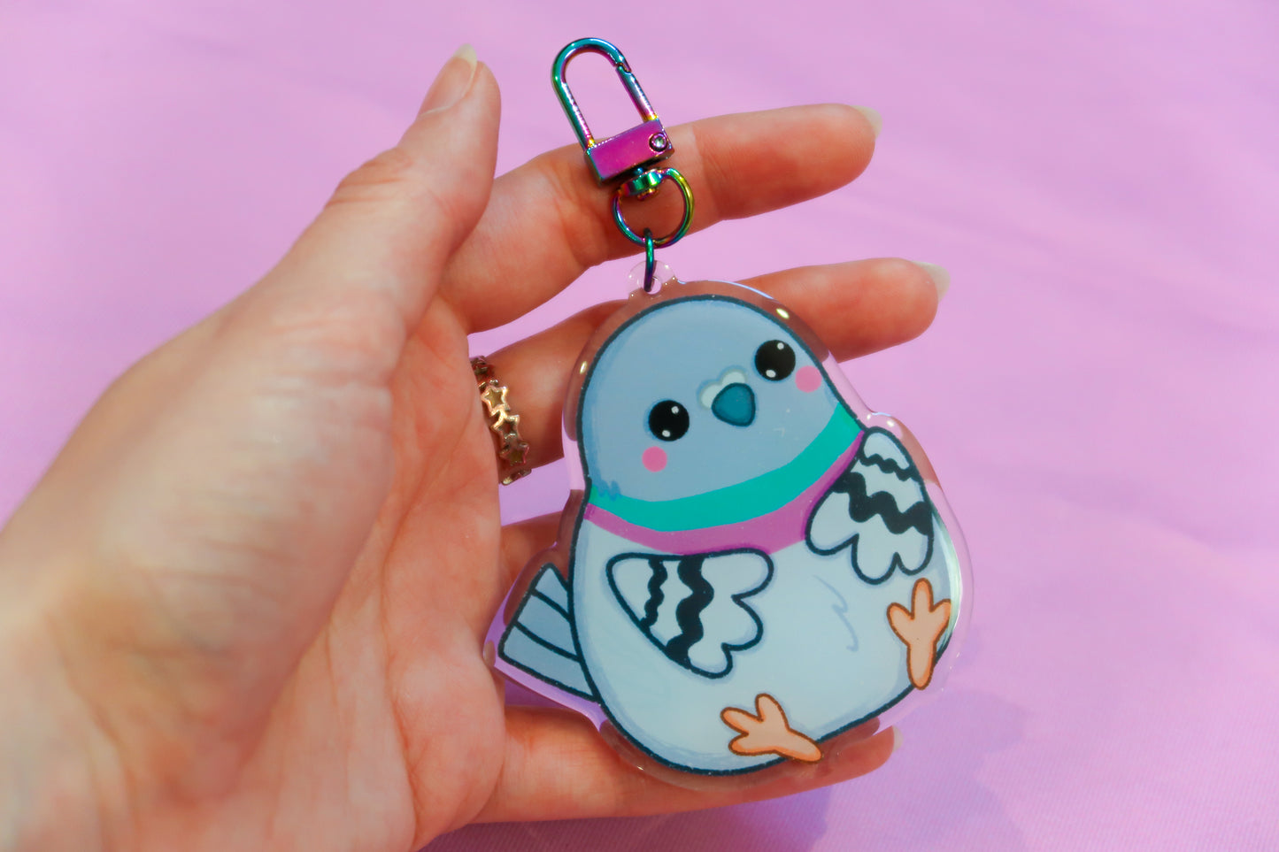 Pigeon Keyring