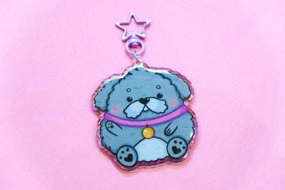 Round Dog Keyring