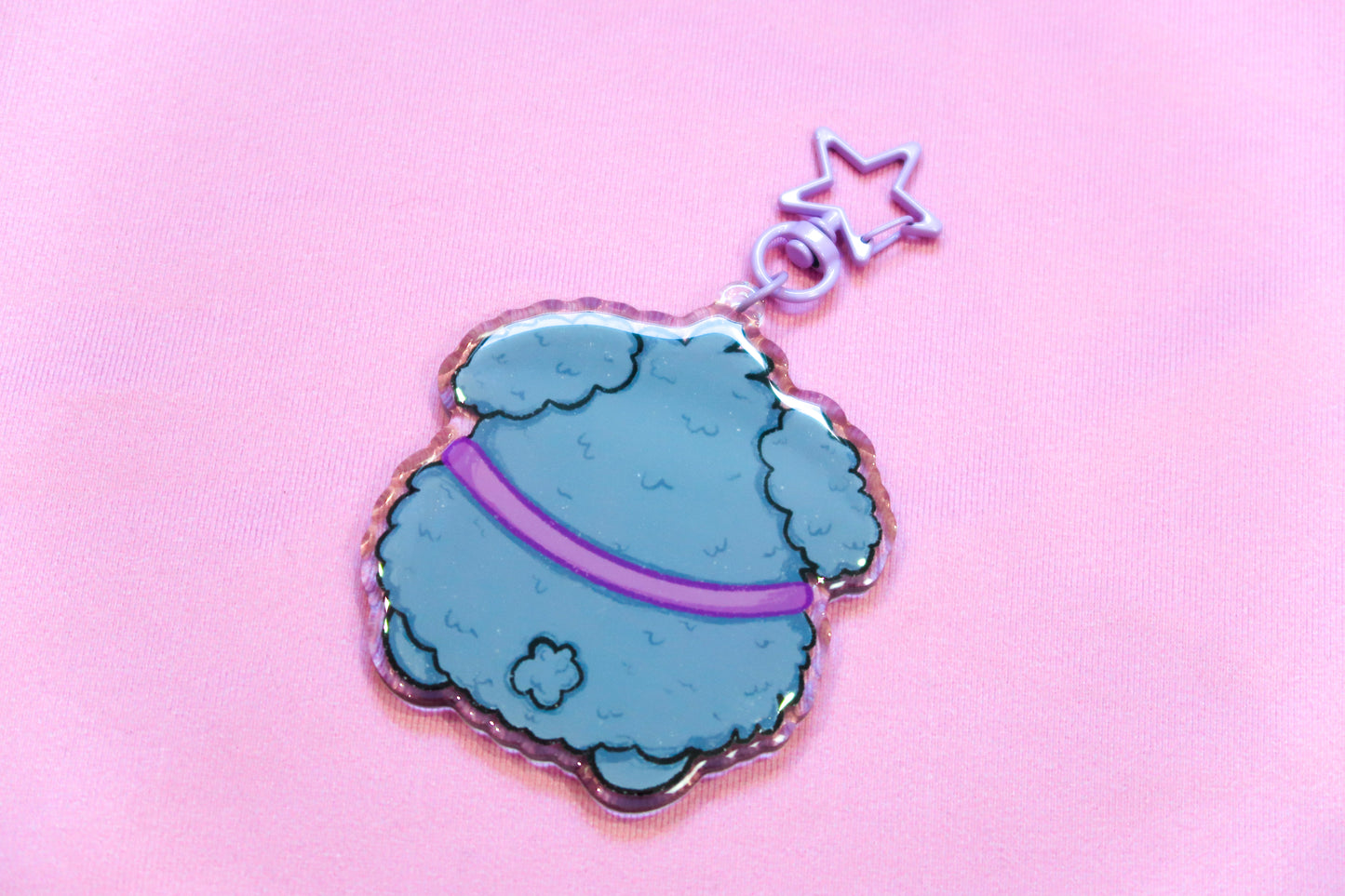 Round Dog Keyring
