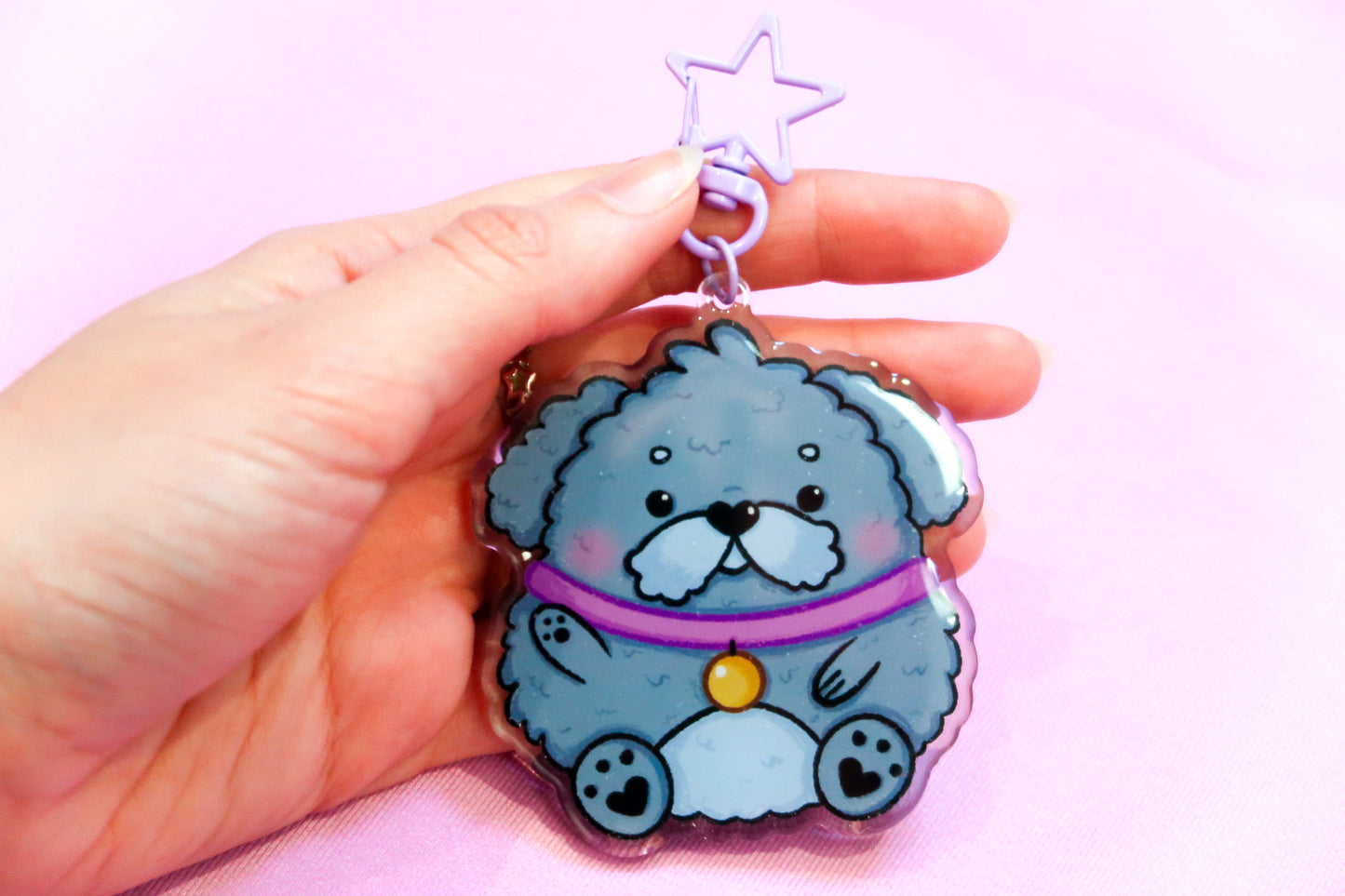 Round Dog Keyring
