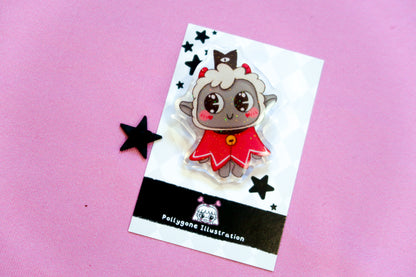 Cult of the Lamb Glitter Acrylic Pin